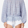 Blusa de algodón y encaje floral Polly