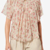 Blusa de muselina estampada de manga corta Neslya