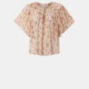Blusa de muselina estampada de manga corta Neslya