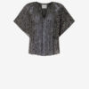 Blusa de muselina estampada de manga corta Neslya