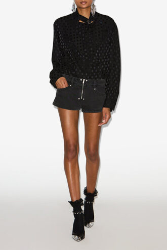 Blusa de seda con estampado de lunares Emany