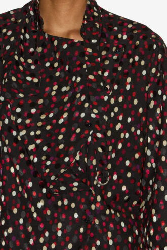 Blusa de seda con estampado de lunares Emany