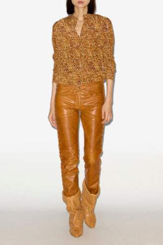 Blusa de seda estampada Sima