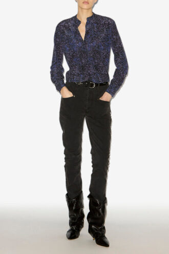 Blusa de seda estampada Sima