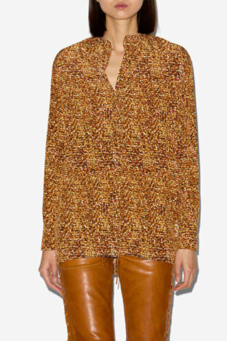 Blusa de seda estampada Sima