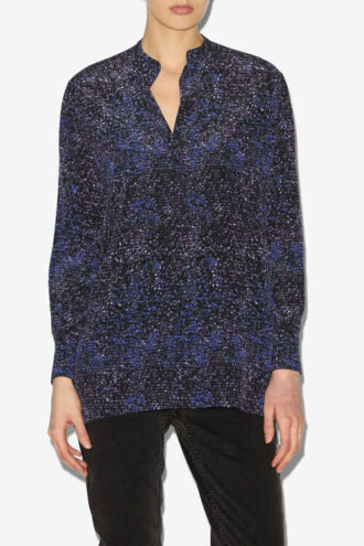 Blusa de seda estampada Sima