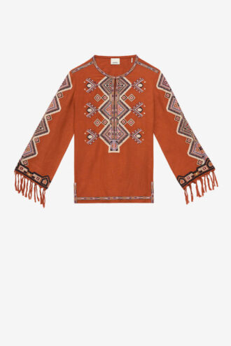 Blusa de seda Matka bordada Zelda