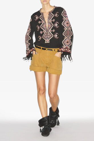 Blusa de seda Matka bordada Zelda