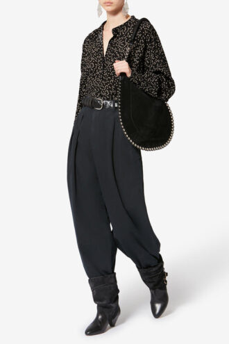 Blusa fluida con estampado origami Catchell