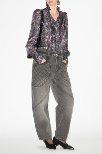 Blusa fluida estampada Lamia