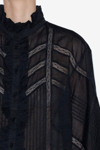 Blusa Gaia en voile de algodón liso