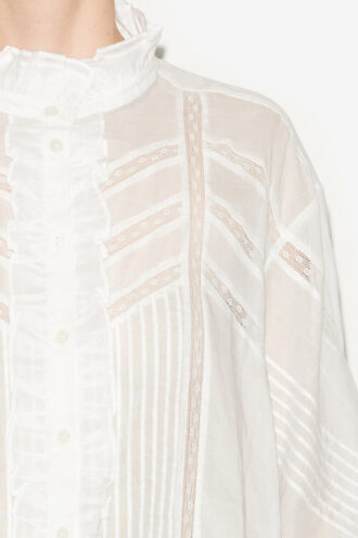 Blusa Gaia en voile de algodón liso