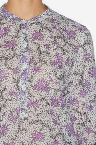 Blusa Maria en voile de algodón estampado