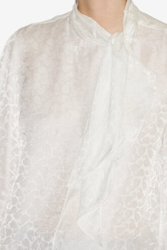 Blusa Raphaella de jacquard de seda