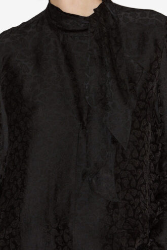 Blusa Raphaella de jacquard de seda