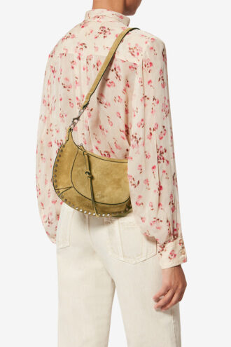Bolso baguette Oskan Moon de ante de becerro