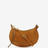 Bolso bandolera Oskan Moon de piel de becerro ante trenzada