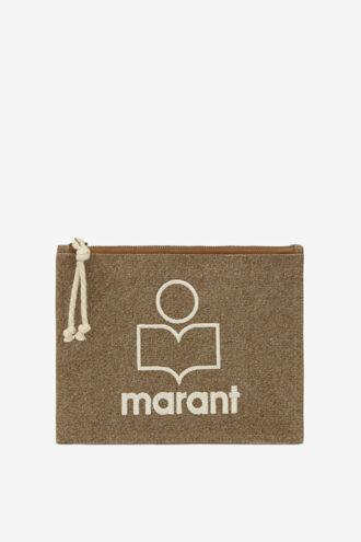 Bolso de mano de algodón descolorido con logotipo de Netia