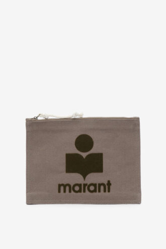 Bolso de mano de algodón descolorido con logotipo de Netia