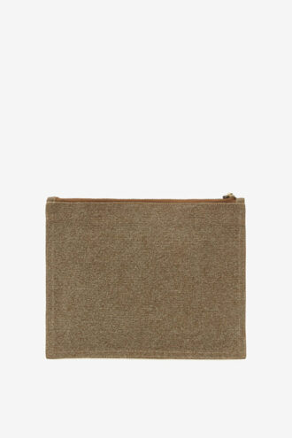 Bolso de mano de algodón descolorido con logotipo de Netia