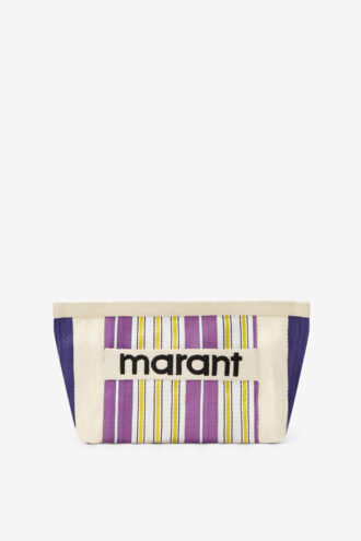 Bolso de mano de nailon a rayas Powden