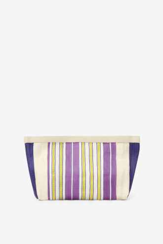 Bolso de mano de nailon a rayas Powden