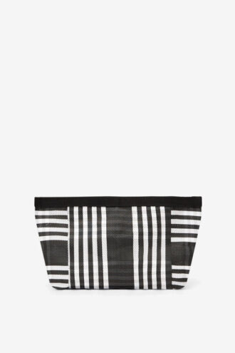 Bolso de mano de nailon a rayas Powden