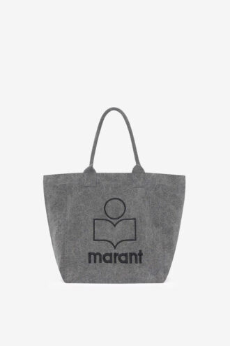 Bolso tote de algodón lavado con logotipo Yenky