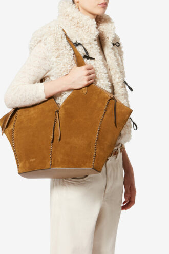 Bolso tote de ante