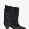 Botas de cuero drapeadas Dalby