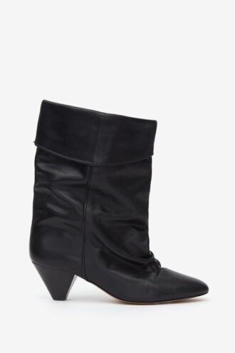 Botas de cuero drapeadas Dalby