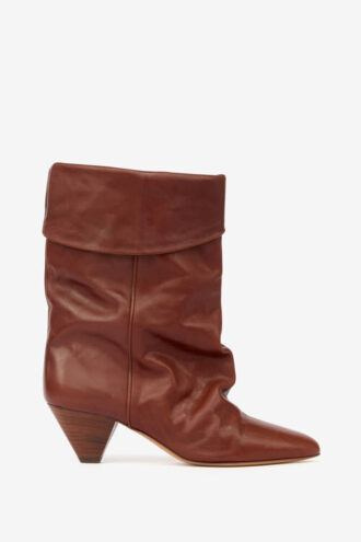 Botas de cuero drapeadas Dalby