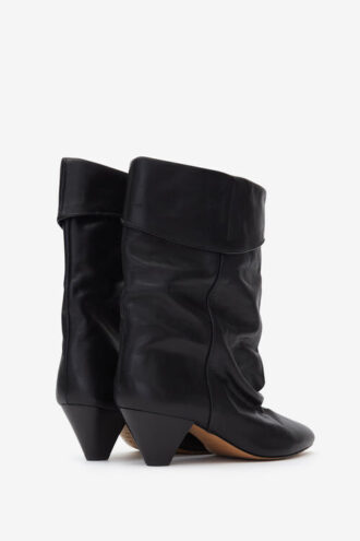 Botas de cuero drapeadas Dalby