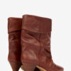 Botas de cuero drapeadas Dalby