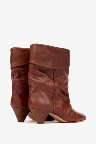 Botas de cuero drapeadas Dalby