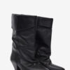 Botas de cuero drapeadas Dalby