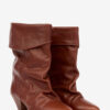 Botas de cuero drapeadas Dalby