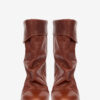 Botas de cuero drapeadas Dalby