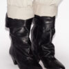 Botas de cuero drapeadas Dalby