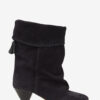 Botas de piel de becerro ante drapeado Dalby