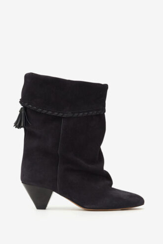 Botas de piel de becerro ante drapeado Dalby