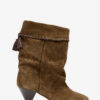 Botas de piel de becerro ante drapeado Dalby