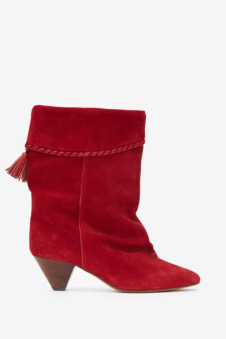 Botas de piel de becerro ante drapeado Dalby
