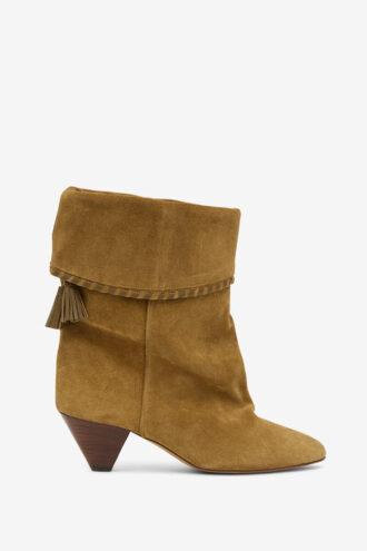 Botas de piel de becerro ante drapeado Dalby