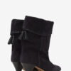 Botas de piel de becerro ante drapeado Dalby