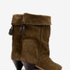 Botas de piel de becerro ante drapeado Dalby