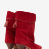 Botas de piel de becerro ante drapeado Dalby