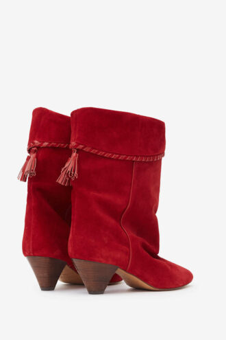 Botas de piel de becerro ante drapeado Dalby