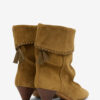 Botas de piel de becerro ante drapeado Dalby