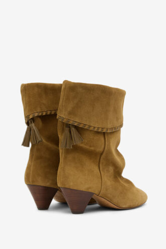 Botas de piel de becerro ante drapeado Dalby